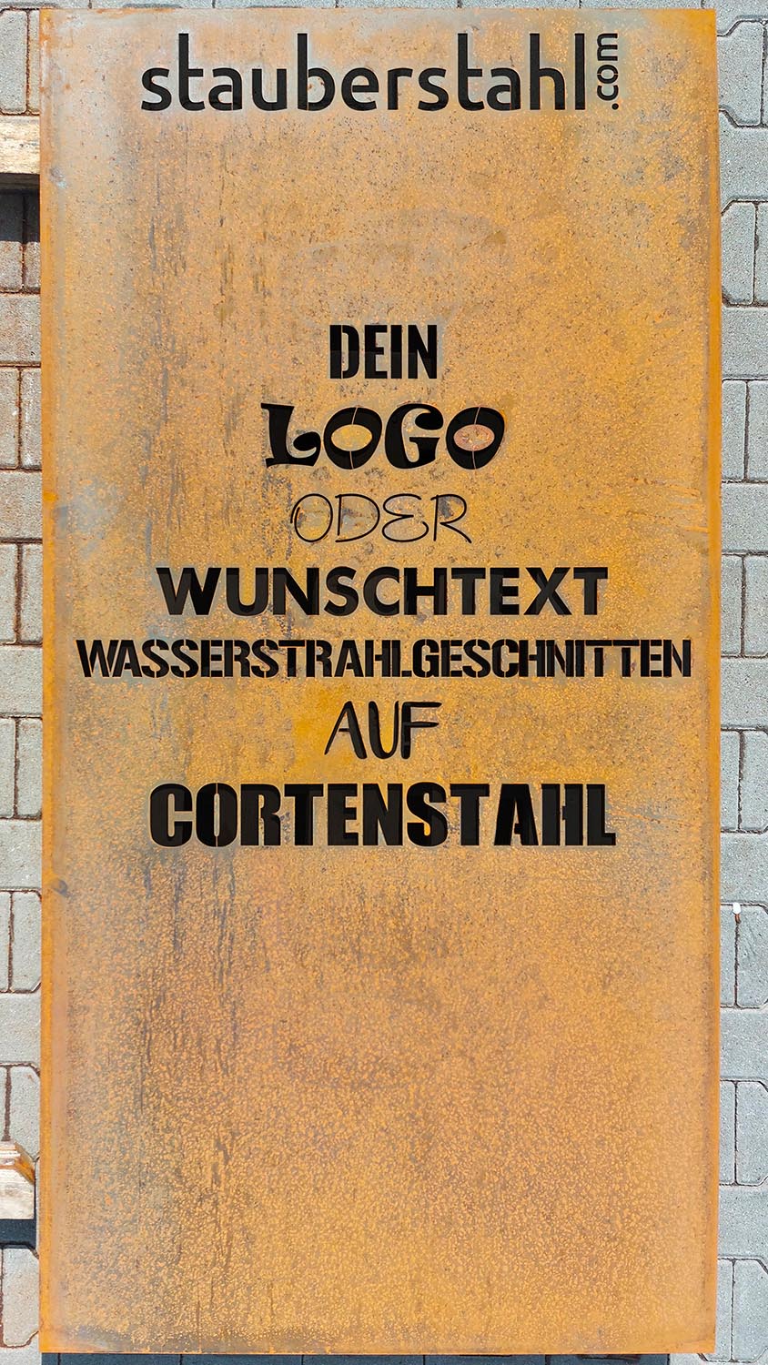 Cortenstahl wasserstrahlgeschnitten