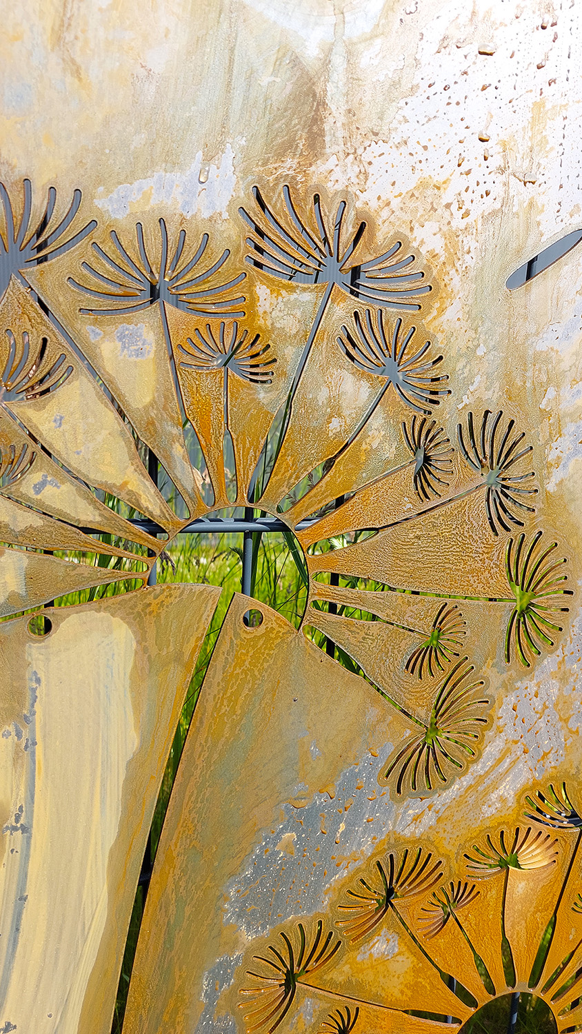 Cortenstahl Pusteblume
