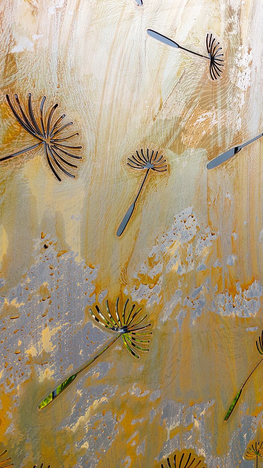 Cortenstahl Pusteblume