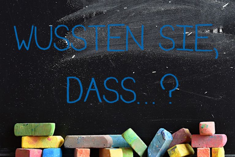 Tafel mit Text wussten Sie, dass...