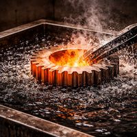 Werkstühl im Abschreckmedium